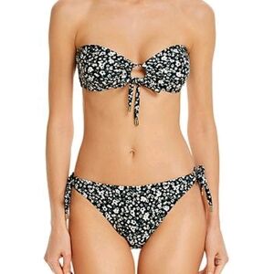 Peony Petit Fleur Green Floral Bandeau Bikini, 10